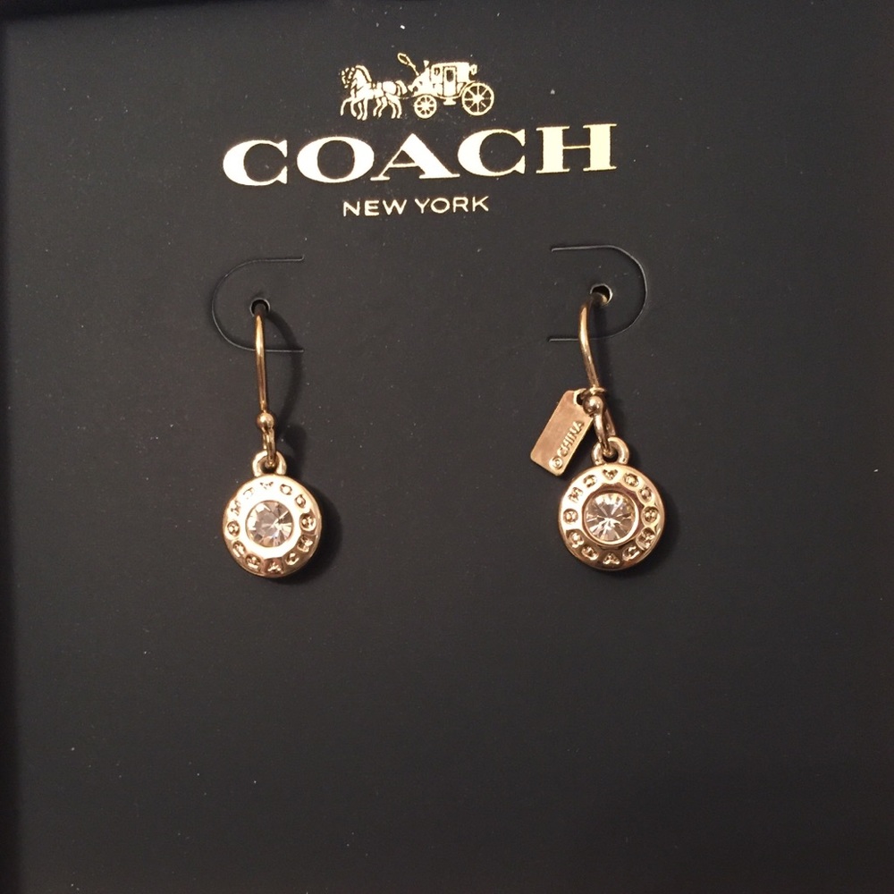 COACH Open Circle Stone Earrings on Wire ๐ - Picture 4 of 9